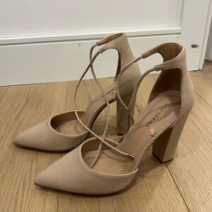 Call It Spring Women's Nude Block Heels